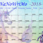 NaNoWriMo Day 2 — Printable Word Count Calendar NaNoWriMo 2018