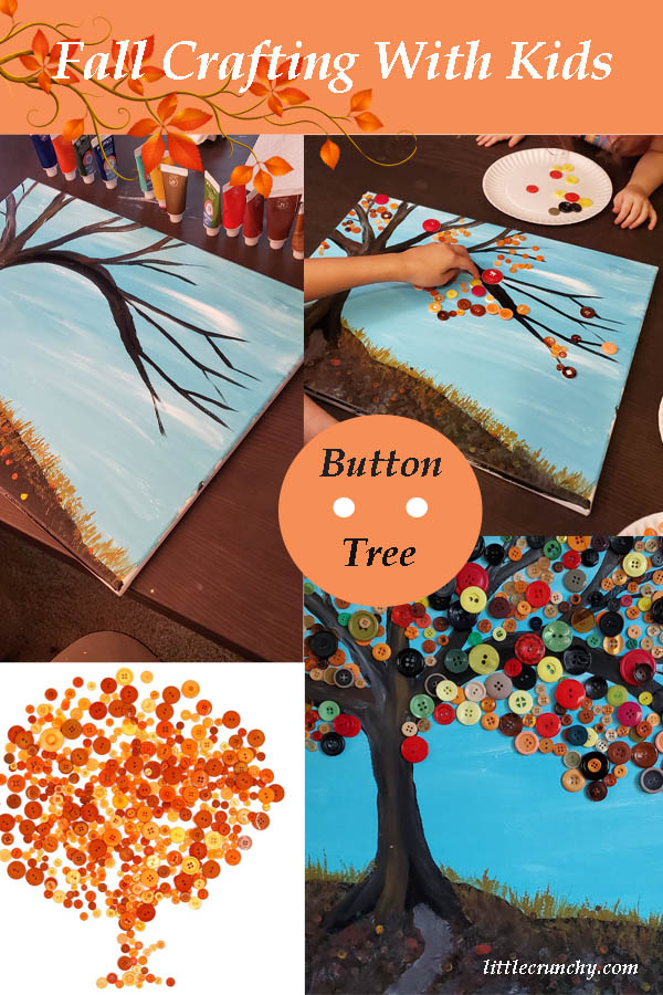 Fall Crafting With Kids Button Tree how to
